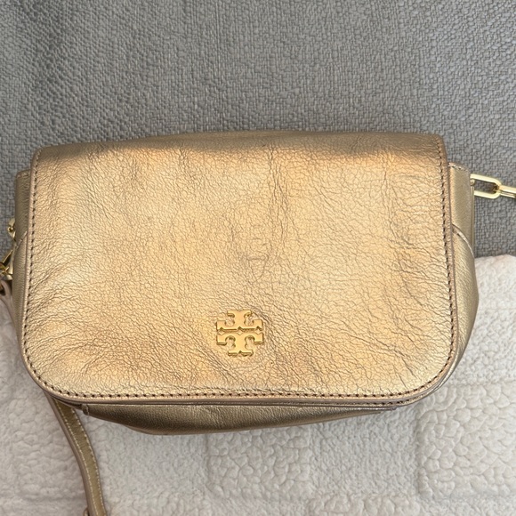 Tory Burch Metallic Gold Crossbody Bag - Picture 2 of 7